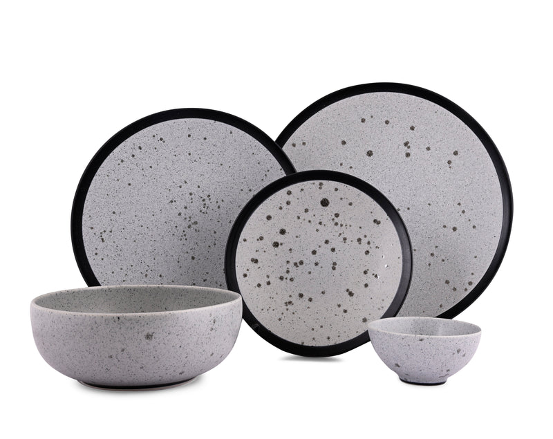 Raw Grey Dinner Set of 21 pcs