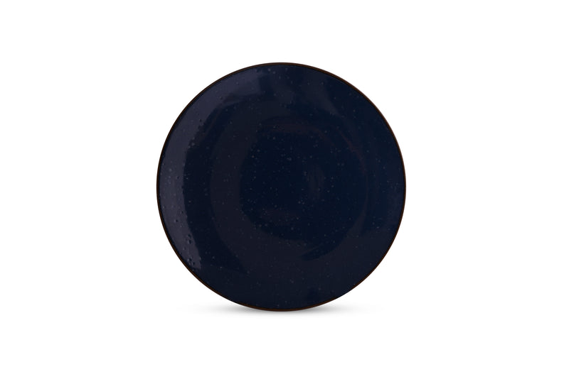 Hitkari Porcelain Rustic Navy 4 Sied Plate With 4 Veg Bowl And 4 Full Plate