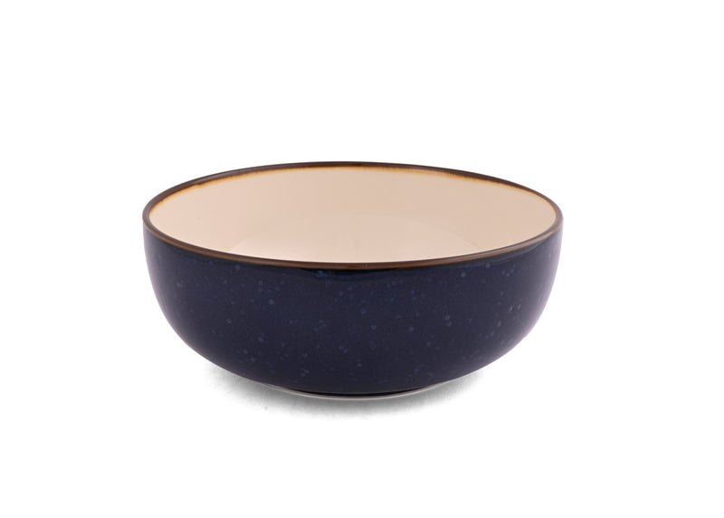 Hitkari Porcelain Rustic Navy 2 Serving Bowl With 4 Veg Bowl And 4 Full Plate