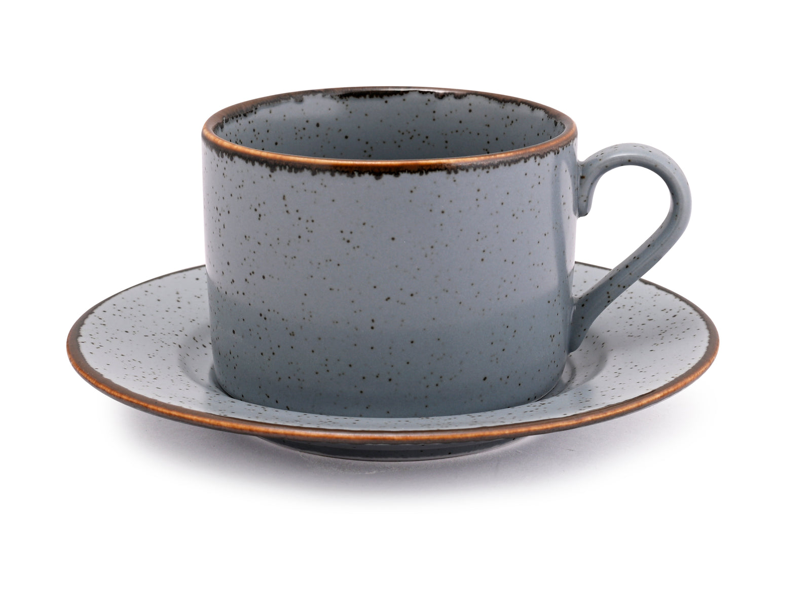 Matt Grey Sky - 12 PC. CUP AND SAUCER SET (AP - 101) – Hitkari