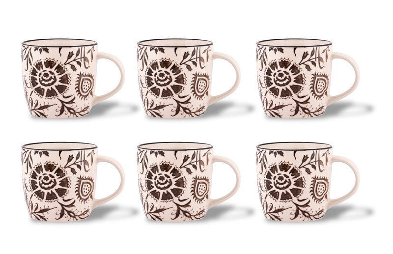 SULUR  GREY - 6 PC. MUG SET
