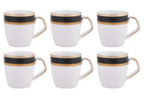 BLACK VELVET COFFEE MUGS SET OF 6 (SL-07)