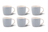 DEW BLUE COFFEE MUGS SET OF 6