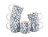 DEW BLUE COFFEE MUGS SET OF 6