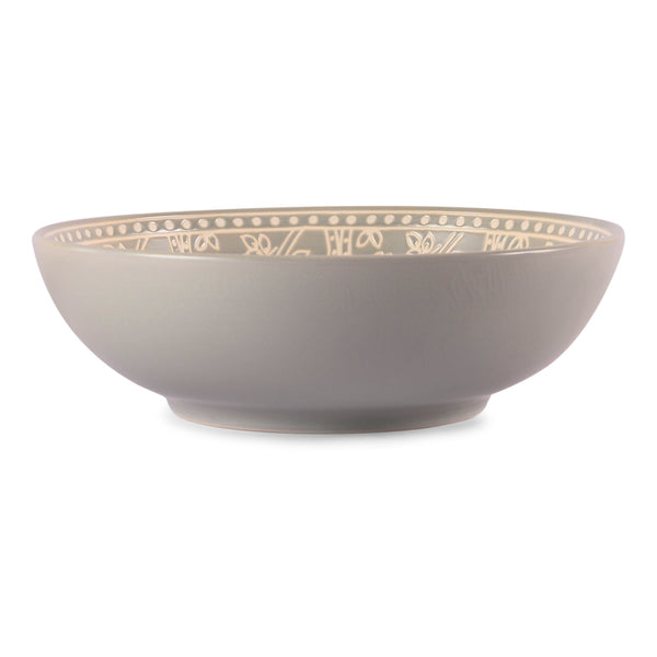 Hitkari Porcelain Mila Light Grey 1 Serving Bowl With 8 Veg Bowl And 4 Full Plate