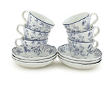 Hitkari Porcelain Persian Blue Tea Set 17 Pc.