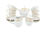 Hitkari Porcelain Rainbow Gold Tea Set 17 Pc.