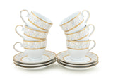 Hitkari Porcelain Rainbow Gold Tea Set 17 Pc.