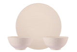 Hitkari Porcelain Blooma White 6 Veg Bowl & 6 Side Plate