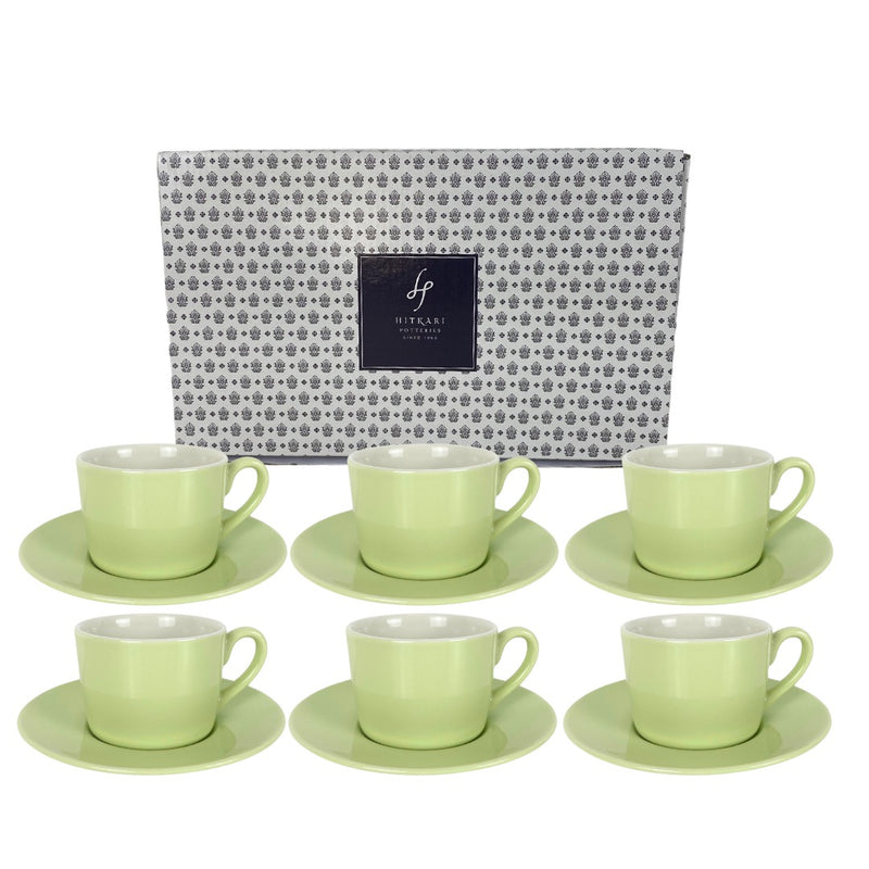 Cup & Saucer Set of 12pc. CS1 -LIGHT GREEN