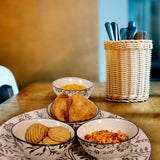 SULUR GREY - Platter With 6 Veg Bowl 7 PC. SNACKS SET