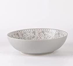 MILA LIGHT GREY SERVING BOWL 2 PC