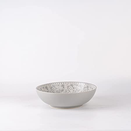 MILA LIGHT GREY SERVING BOWL 2 PC