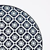 CINNAFLOWER Indigo Rice Plate Set of 1 Pc