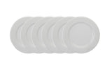 Side Plate Plain White 25Cm Set of 6Pcs