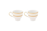Golden Sand Cups & Saucer Set for 6 pc