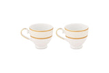 Golden Sand Cups & Saucer Set for 6 pc