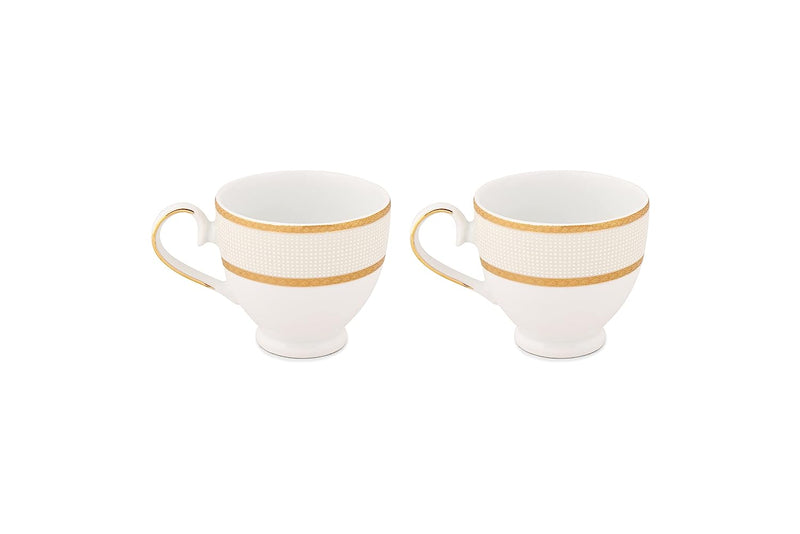 Golden Sand Cups & Saucer Set for 6 pc