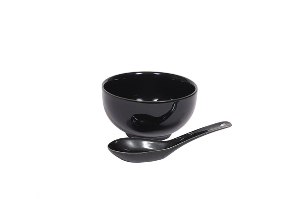 Black SEA Soup Bowl 6PC. & Soup Spoon 6 PC