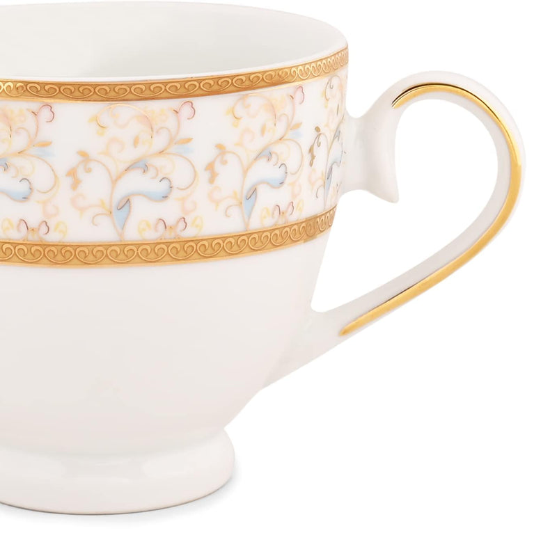 Rainbow Gold Cups & Saucer Set for 6 pc