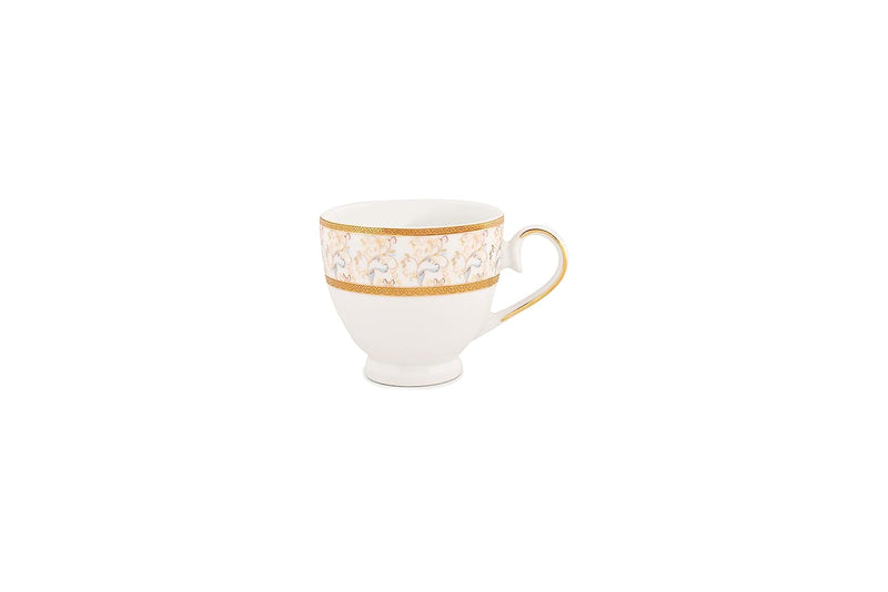 Rainbow Gold Cups & Saucer Set for 6 pc
