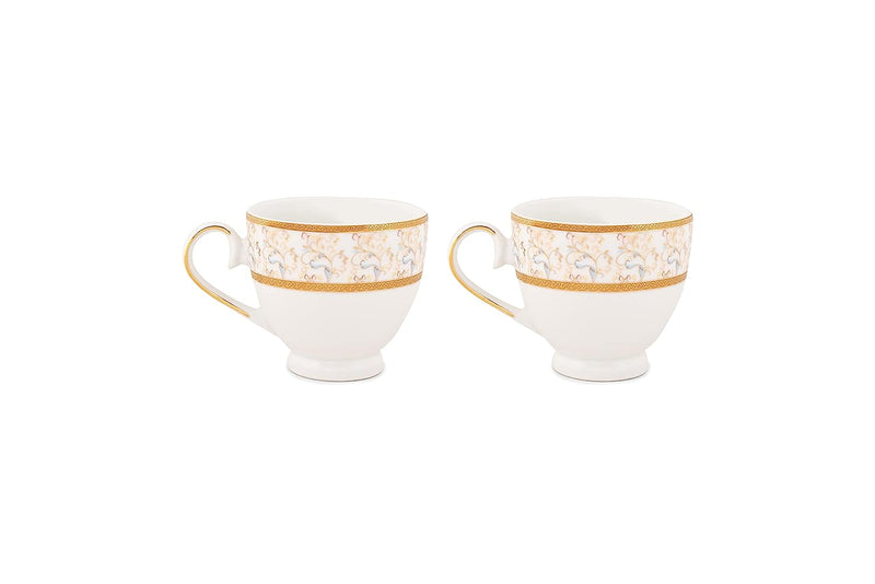 Rainbow Gold Cups & Saucer Set for 6 pc