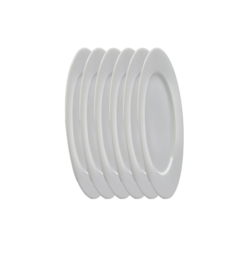 Porcelain Side Plate Plain White 23Cm, Set of 6 cm