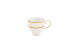 Golden Sand Cups & Saucer Set for 6 pc