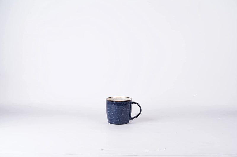Rustic Navy Grey Coffee Mug Set of 6 Pc