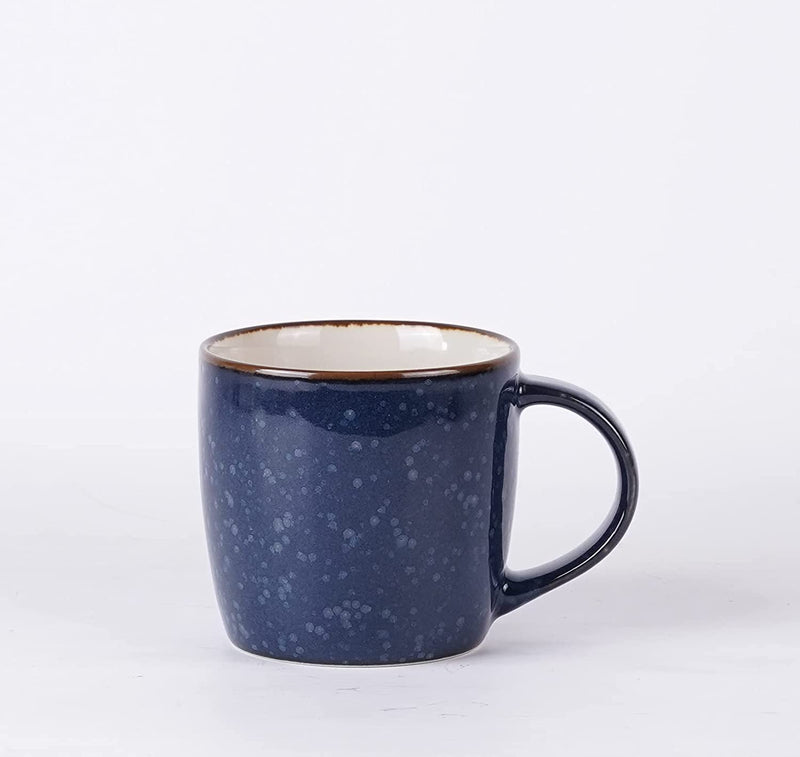 Rustic Navy Grey Coffee Mug Set of 6 Pc