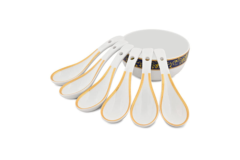 Summer Gold Soup Bowl 6PC. & Soup Spoon 6 PC