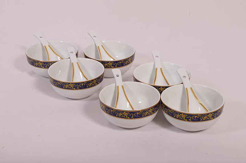 Summer Gold Soup Bowl 6PC. & Soup Spoon 6 PC