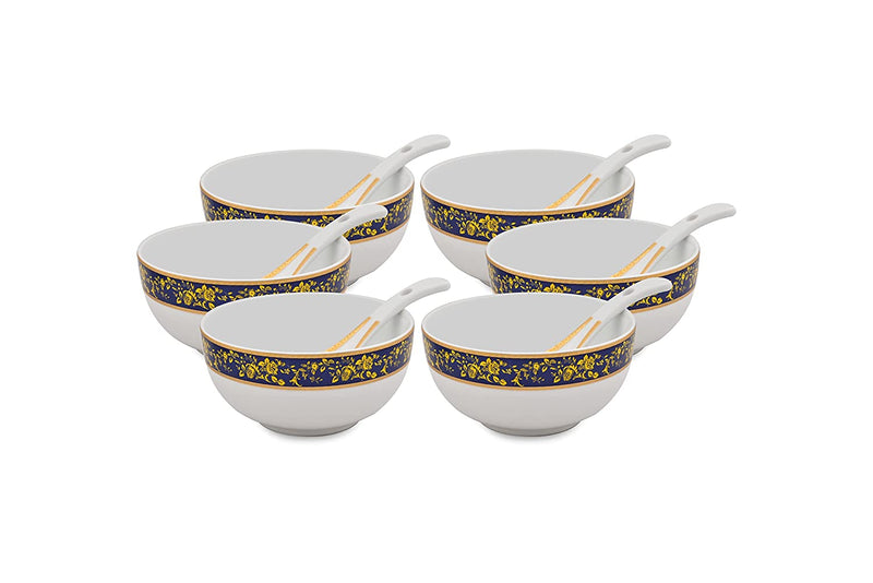 Summer Gold Soup Bowl 6PC. & Soup Spoon 6 PC