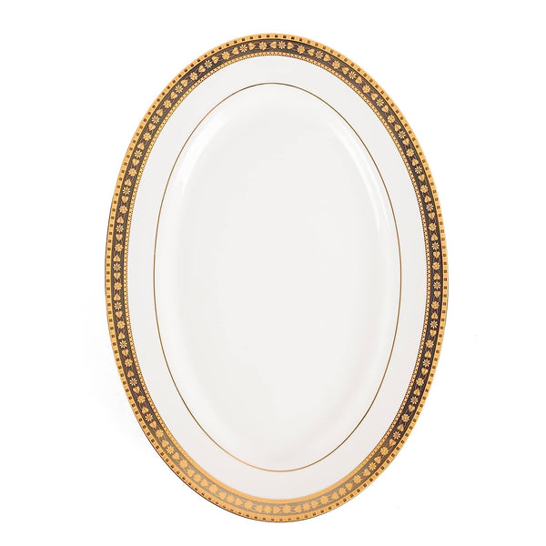 11545(Gold) Rice Plate Set of 1 Pc