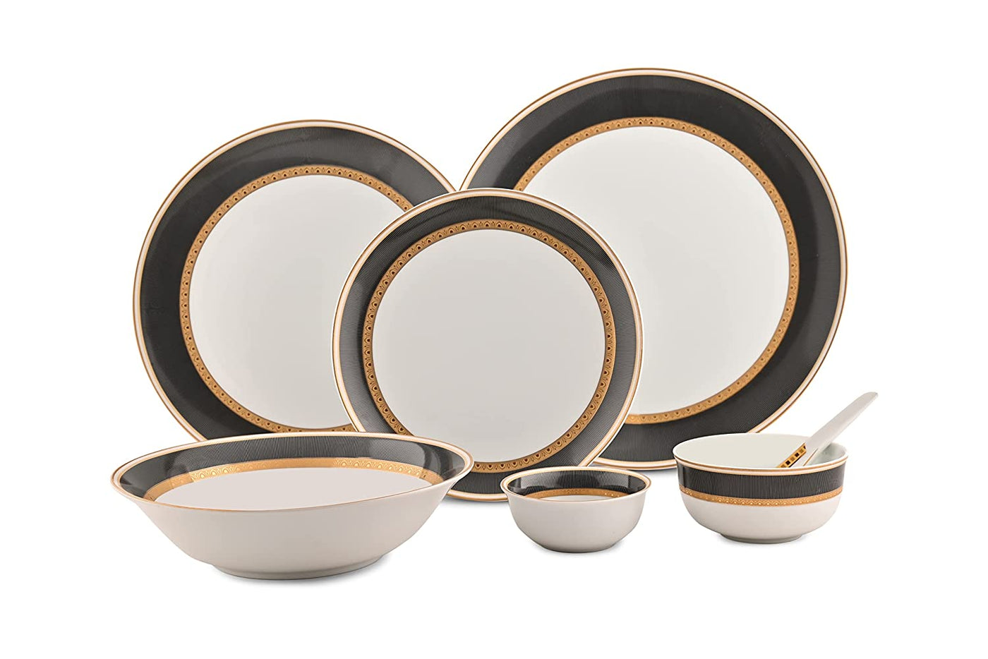 pyrex hi luxe dinner set black price