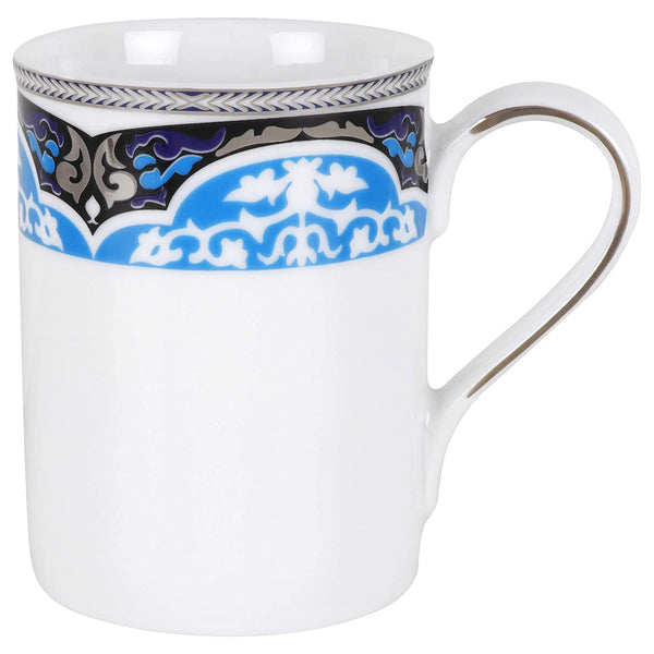 Porcelain Coffee Mug Set, 350 ml 2-Pieces, White (Marrakech)