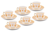 JANNAT - 12 PC. COFFEE CUP & SAUCER