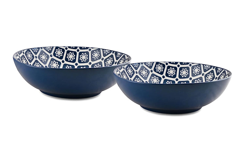 Cinnaflower Indigo Serving Bowl 2 PC