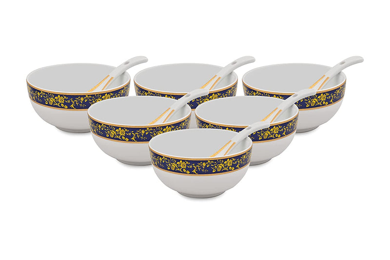 Summer Gold Soup Bowl 6PC. & Soup Spoon 6 PC