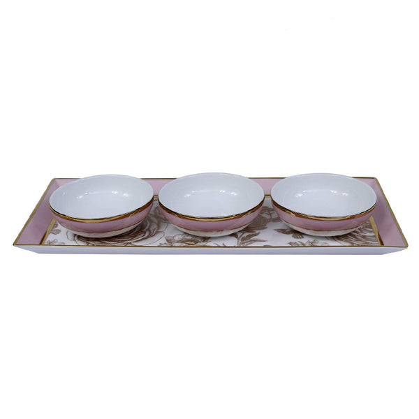 TRAY WITH 3 NUT BOWLS