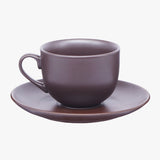 CHOCO BROWN - 12 PC. CUP AND SAUCER SET