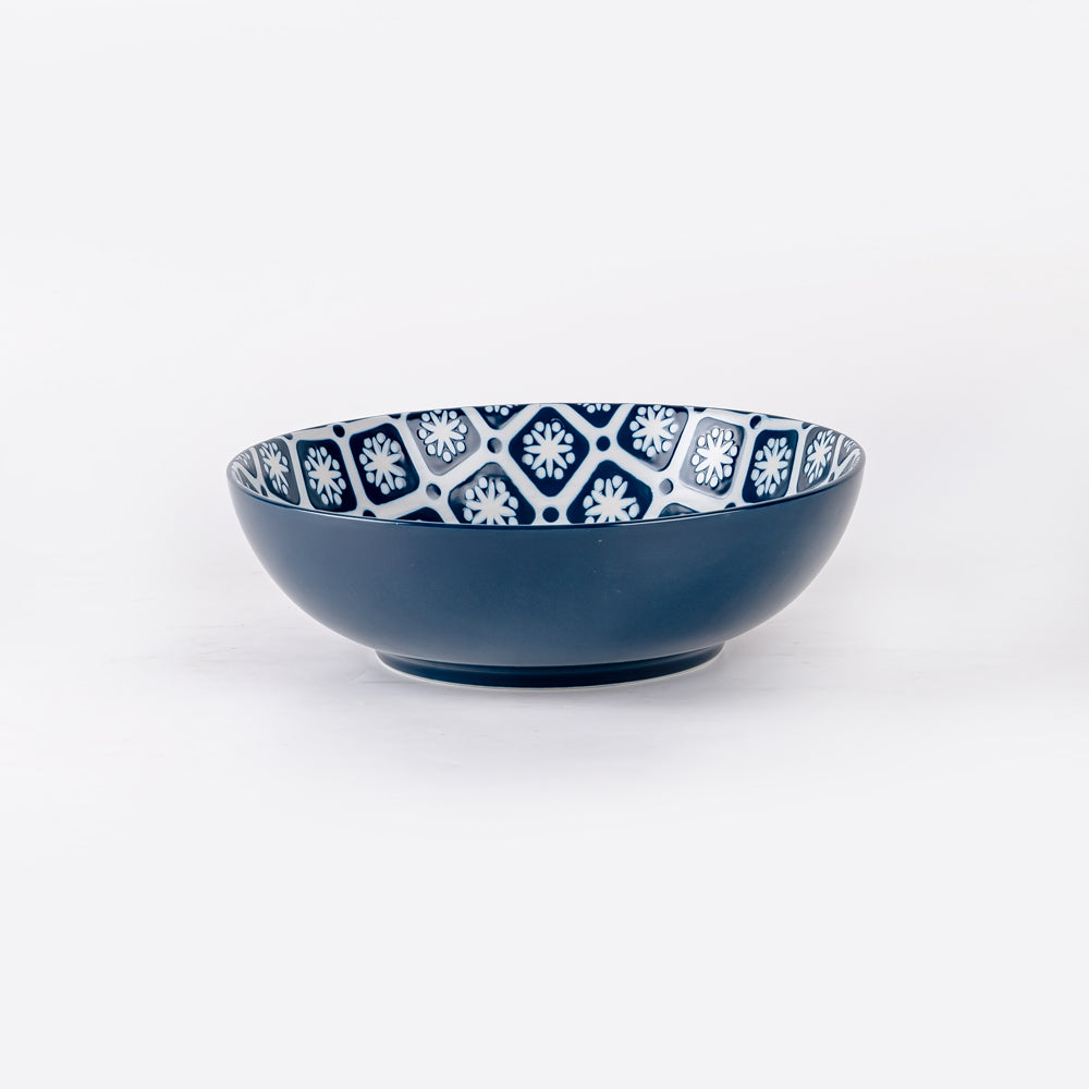 CINNAFLOWER INDIGO 21 DINNER SET – Hitkari Potteries