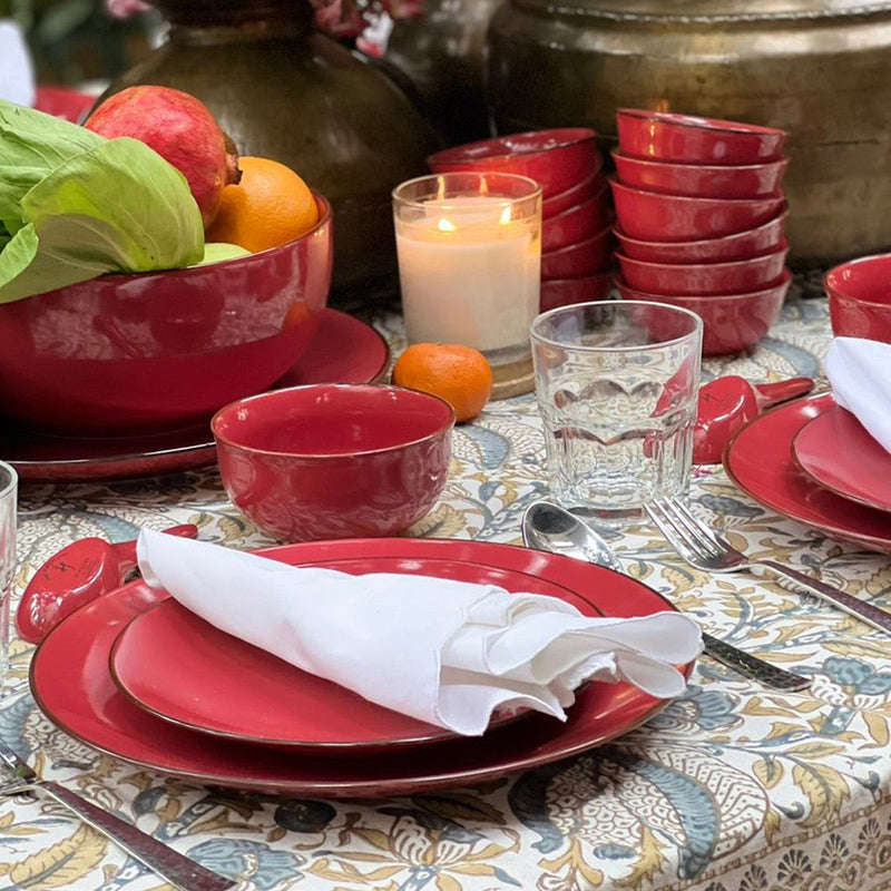 CRIMSON ROSE - 18 PC. DINNER SET