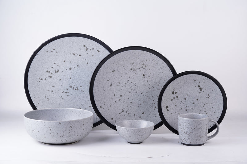 Raw Grey Dinner Set of 21 pcs