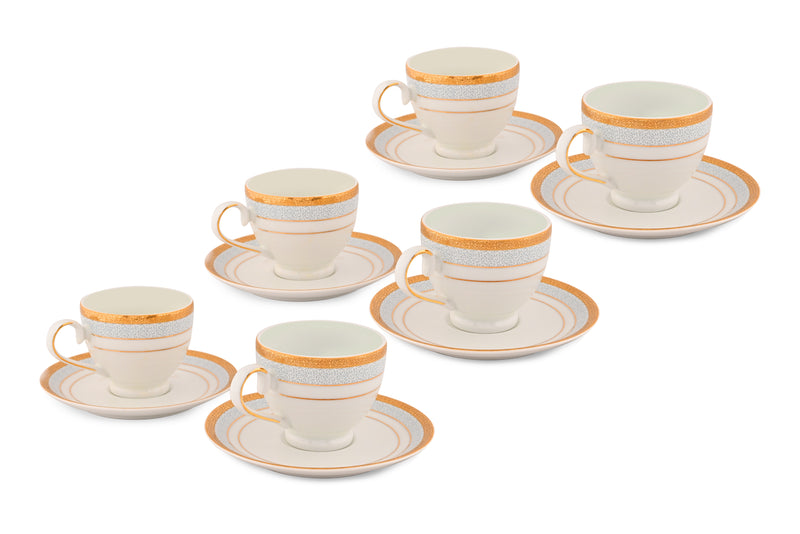 Blue Elegance Cups & Saucer Set of 12 pcs