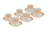 Golden Glory Cups & Saucer 12 pcs