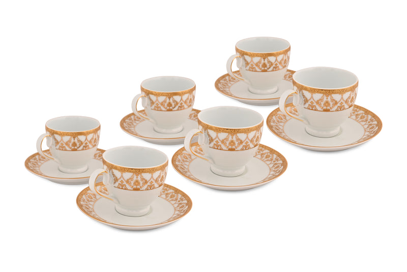 Golden Glory Cups & Saucer 12 pcs