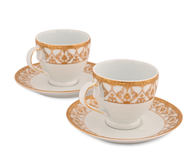 Golden Glory Cups & Saucer 12 pcs