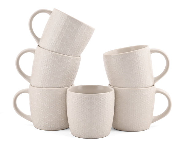 BLOOMA WHITE - 6 PC. MUG SET