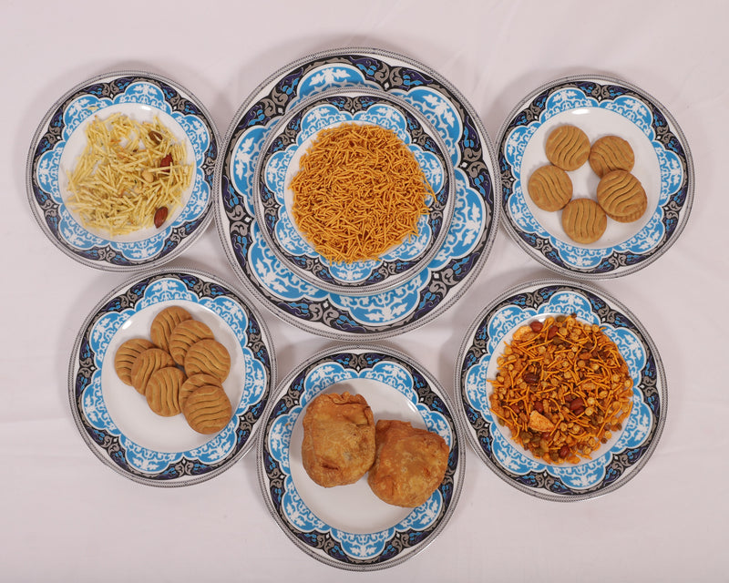 MARRAKECH -1 FULL PLATE, 6 QTR PLATE- 7 PC. SNACKS SET